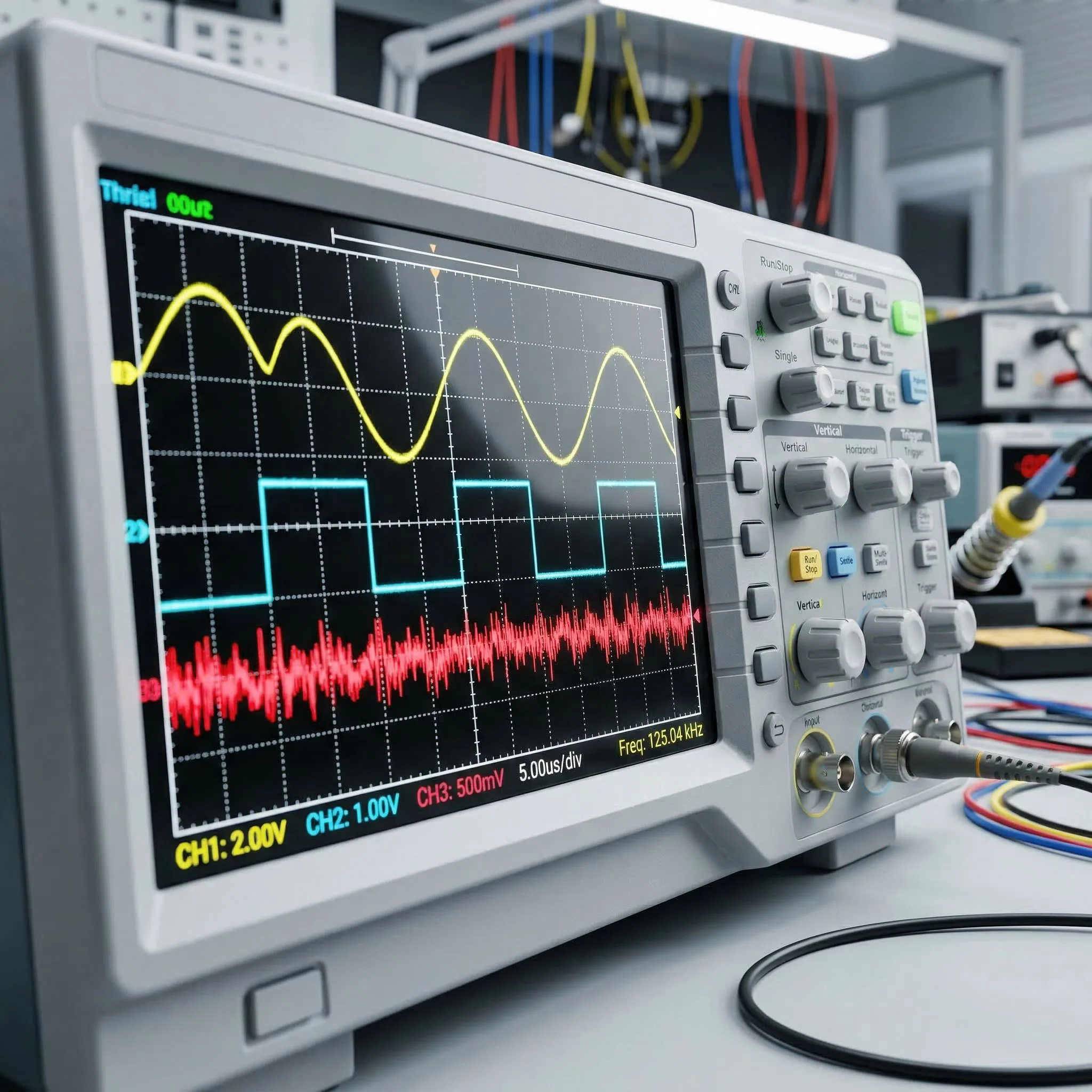 Oscilloscope measurement display interface